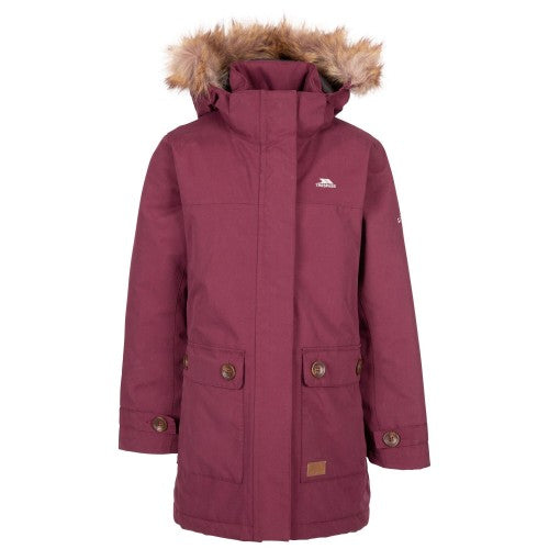 Front - Trespass Girls Rhoda Waterproof Jacket