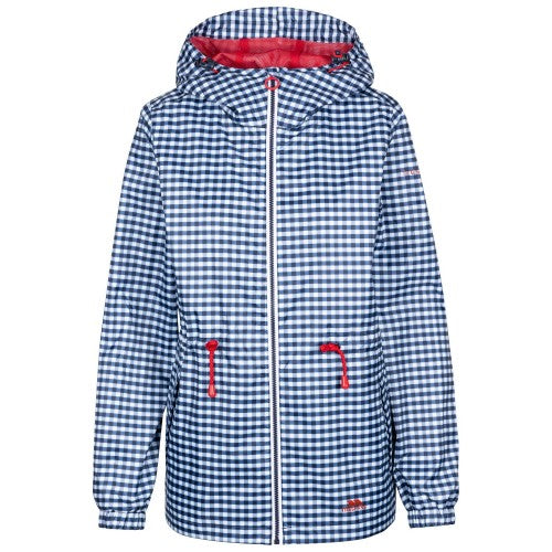 Front - Trespass Womens/Ladies Niggle TP75 Checked Waterproof Jacket