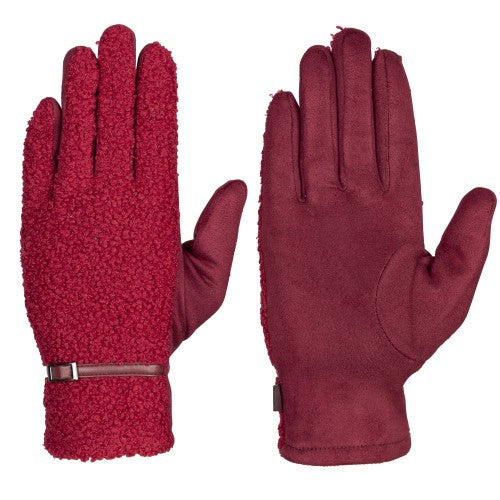 Front - Trespass Womens/Ladies Pisa Sherpa Winter Gloves