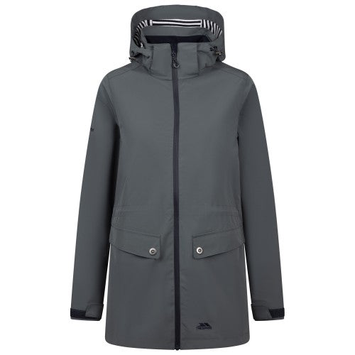 Soft Stone - Front - Trespass Womens-Ladies Tiverton Waterproof Jacket
