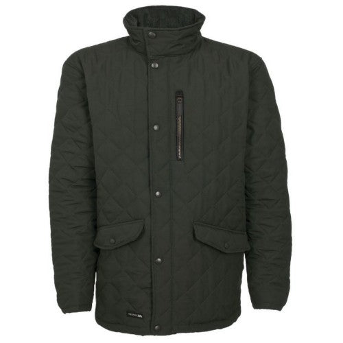 Front - Trespass Mens Argyle Quilted Jacket