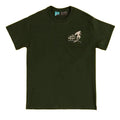 Front - The Lord Of The Rings Unisex Adult Green Dragon Embroidered T-Shirt