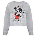 Front - Disney Womens/Ladies Mickey & Minnie Mouse Peace Crop Sweatshirt