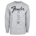 Front - Fender Mens Guitar Long-Sleeved T-Shirt