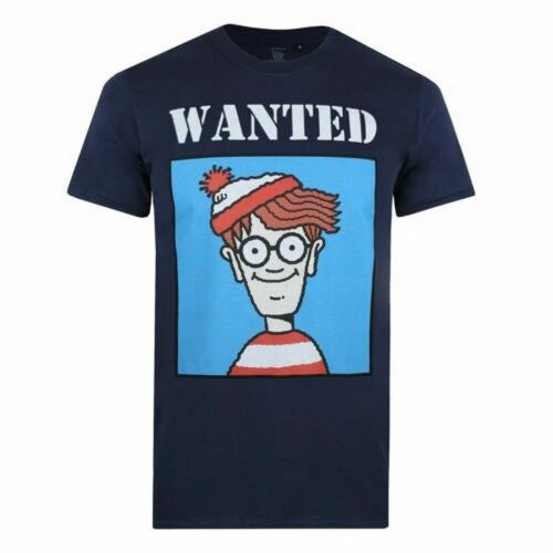 Front - Wheres Wally? Mens Wanted T-Shirt