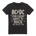 Front - AC/DC Mens Salute T-Shirt