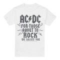 Front - AC/DC Mens Salute T-Shirt