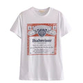 Front - Budweiser Womens/Ladies Label Oversized T-Shirt