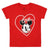 Front - Disney Girls Mickey Mouse Kiss T-Shirt