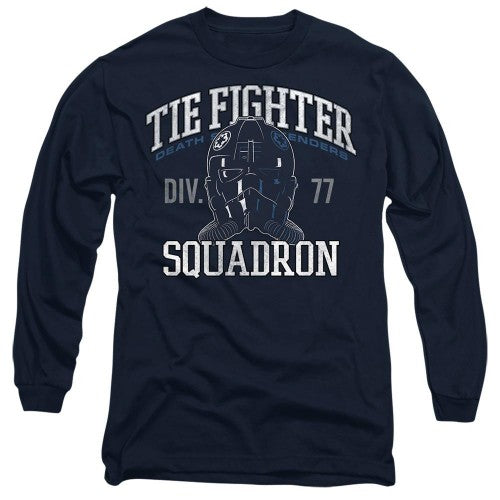 Front - Star Wars Unisex Adult Tie Fighter Squadron T-Shirt