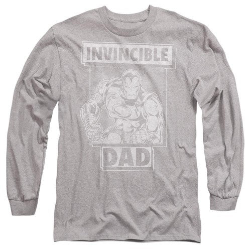 Front - Iron Man Unisex Adult Invincible Dad Fathers Day T-Shirt