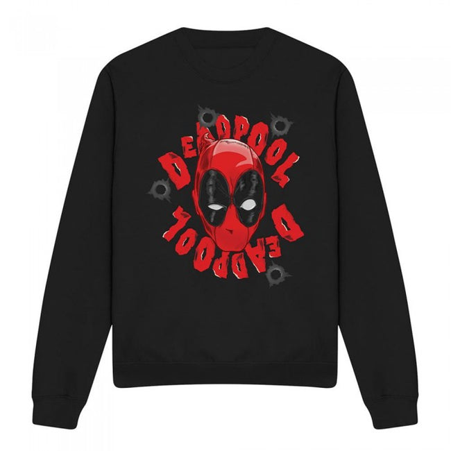 Front - Deadpool Unisex Adult Head Sweatshirt