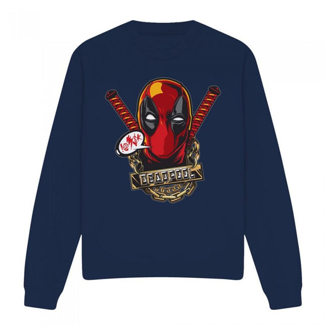 Front - Deadpool Unisex Adult Gangster Sweatshirt
