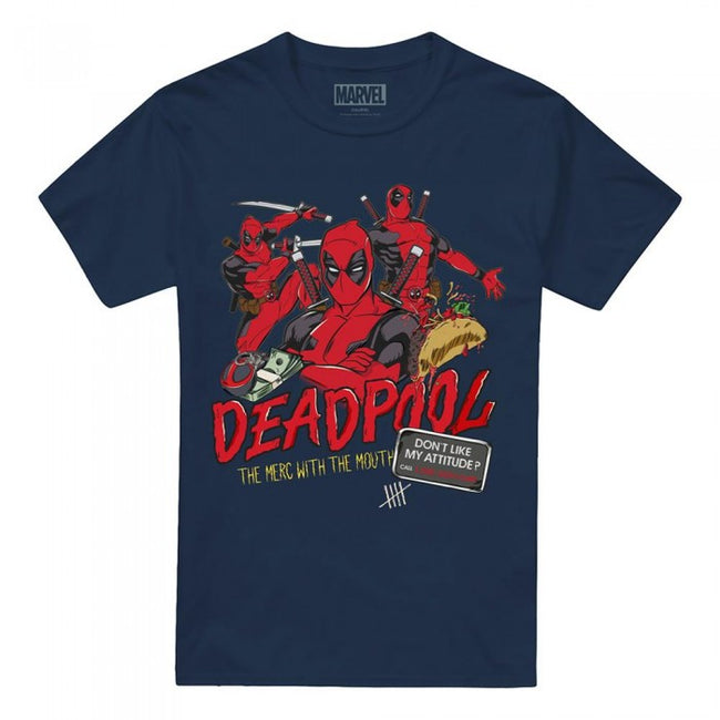 Front - Deadpool Mens Attitude T-Shirt