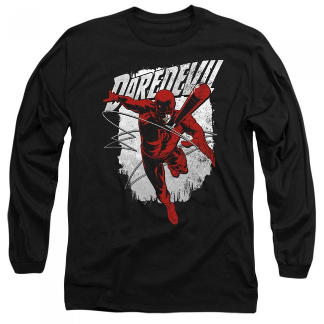 Front - Daredevil Unisex Adult Nunchucks T-Shirt