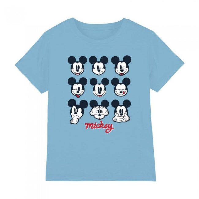 Front - Mickey Mouse Childrens/Kids Faces T-Shirt