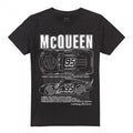 Front - Cars Mens Lightning McQueen Outline T-Shirt