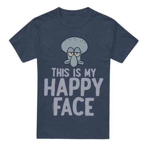 Front - SpongeBob SquarePants Unisex Adult Happy Face T-Shirt