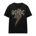 Front - AC/DC Unisex Adult Leopard Print Bolt T-Shirt