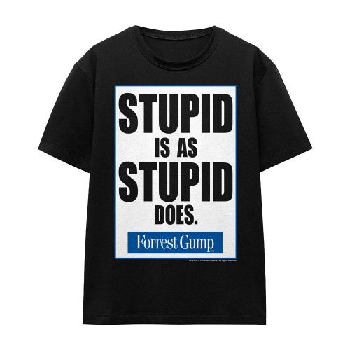 Front - Forrest Gump Unisex Adult Stupid Is T-Shirt