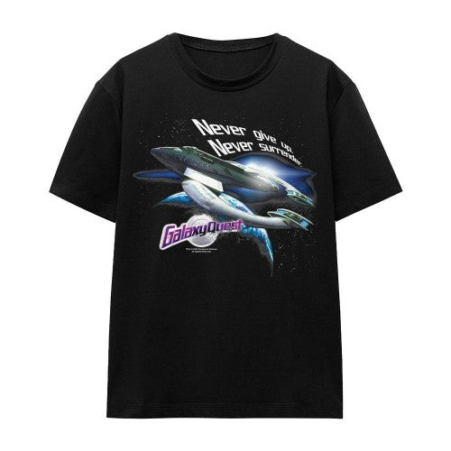 Front - Galaxy Quest Unisex Adult Never Surrender T-Shirt