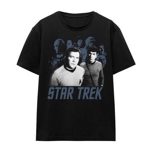 Front - Star Trek Unisex Adult Kirk Spock & Company T-Shirt
