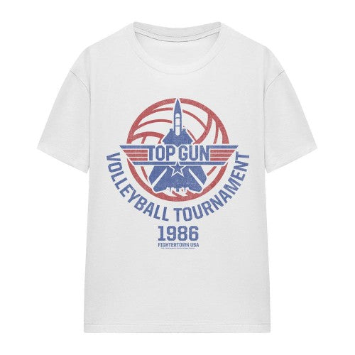 Front - Top Gun Unisex Adult Volleyball Tournament T-Shirt