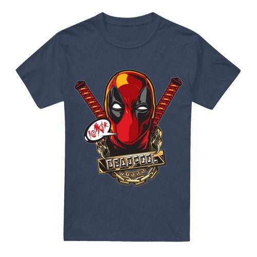 Front - Deadpool Unisex Adult Gangster T-Shirt