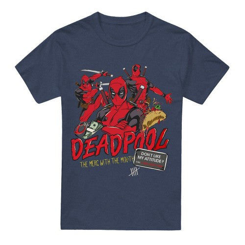Front - Deadpool Unisex Adult Attitude T-Shirt