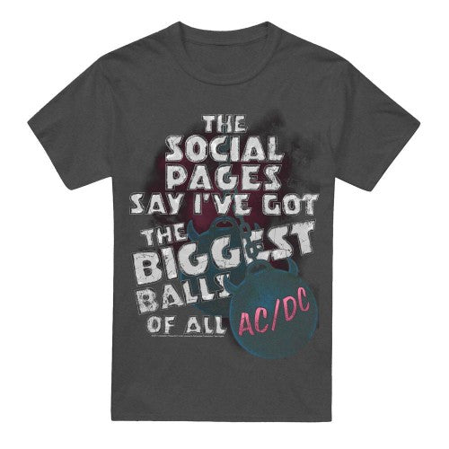 Front - AC/DC Unisex Adult Big Balls T-Shirt