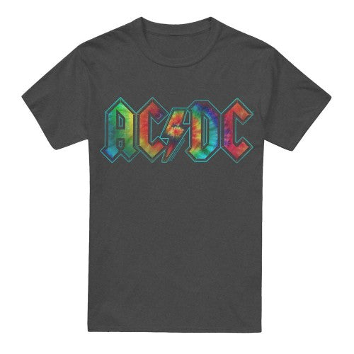 Front - AC/DC Unisex Adult Tie Dye Logo T-Shirt