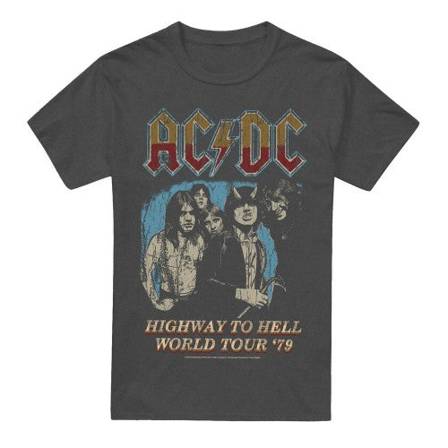 Front - AC/DC Unisex Adult Highway World Tour 79 T-Shirt