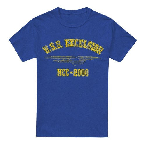 Front - Star Trek Unisex Adult Excelsior Athletic T-Shirt