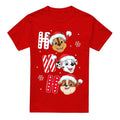 Front - Paw Patrol Unisex Adult Santa Hat Christmas T-Shirt
