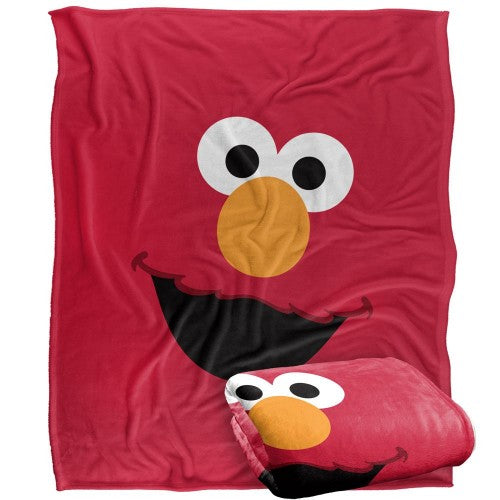 Front - Sesame Street Face Elmo Blanket