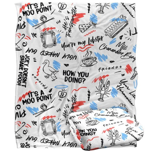 Front - Friends Doodles Blanket