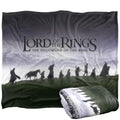 Front - Lord Of The Rings Fellowship Silhouette Blanket
