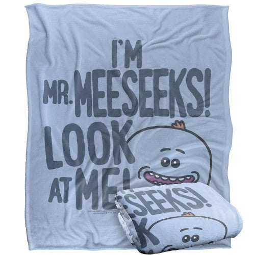 Front - Rick And Morty Look At Me Mr Meeseeks Blanket