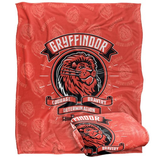 Front - Harry Potter Courage, Bravery, Determination Gryffindor Blanket
