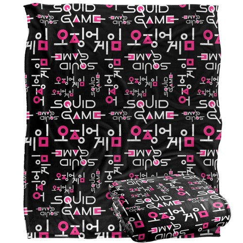 Front - Squid Game Repeat Logo Blanket