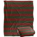 Front - Nightmare On Elm Street Stripes Freddy Krueger Blanket