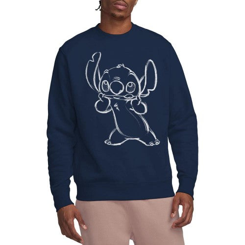 Front - Lilo & Stitch Unisex Adult Sketch Sweatshirt