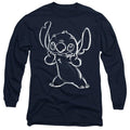 Front - Lilo & Stitch Unisex Adult Sketch Long-Sleeved T-Shirt