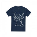 Front - Lilo & Stitch Unisex Adult Sketch T-Shirt