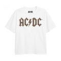 Front - AC/DC Girls Leopard Print Logo T-Shirt