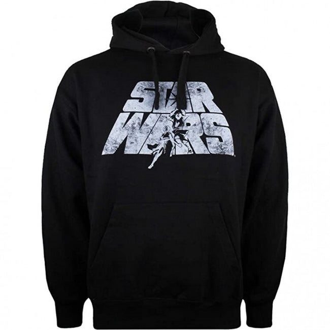 Front - Star Wars Mens Retro Logo Hoodie