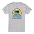 Front - Sesame Street Unisex Adult Cookie Monster Layered Heather T-Shirt