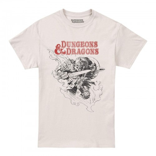 Front - Dungeons & Dragons Mens Barbarian Sketch T-Shirt