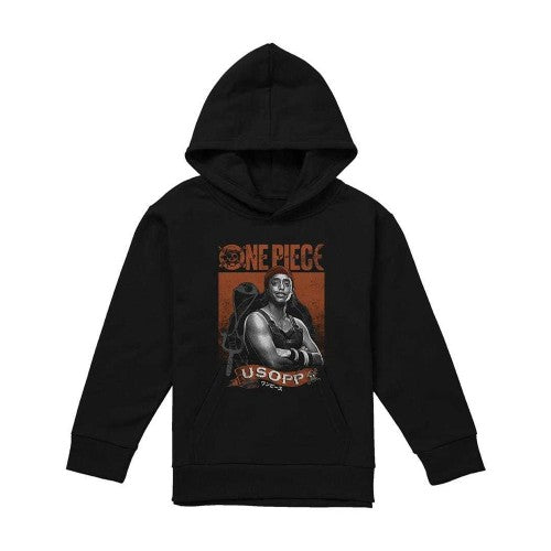 Front - One Piece Live Action Childrens/Kids Usopp Portrait Hoodie