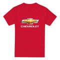Front - Chevrolet Unisex Adult Chevy Bowtie Stacked T-Shirt